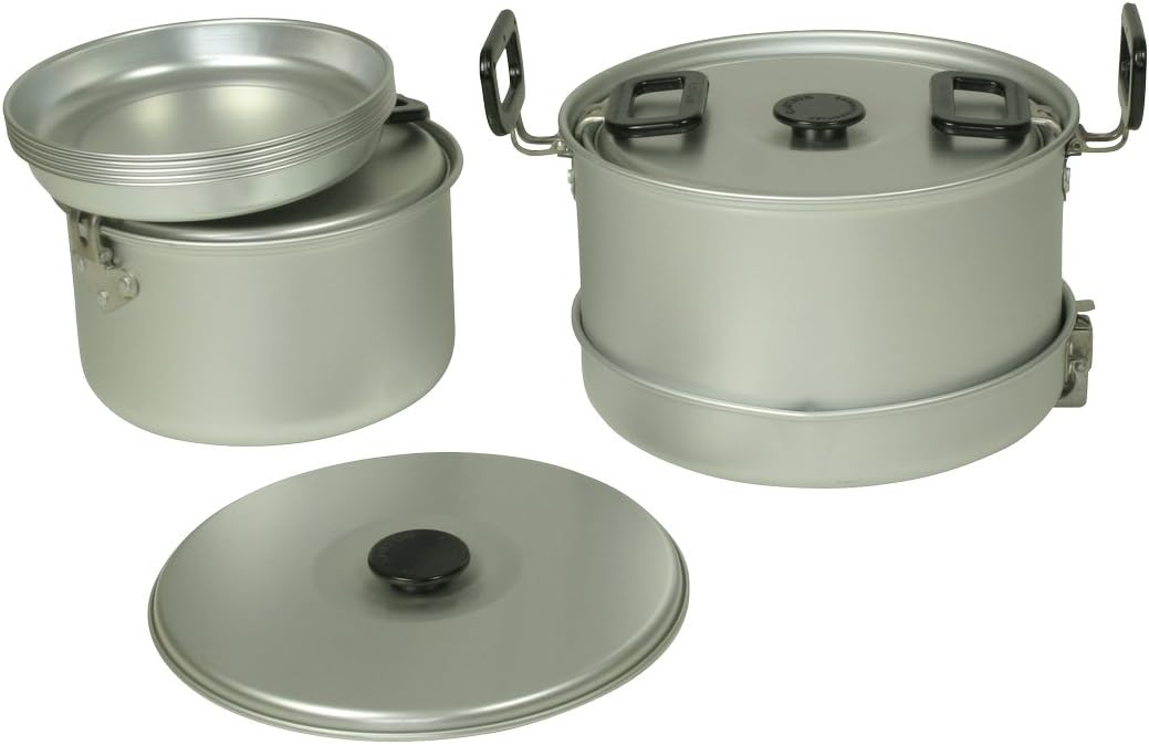 10T Camping Topfset Pfannenset 12-TLG. für 4-5 Personen, Outdoor Kochset mit Antihaft-Aluminium, ide