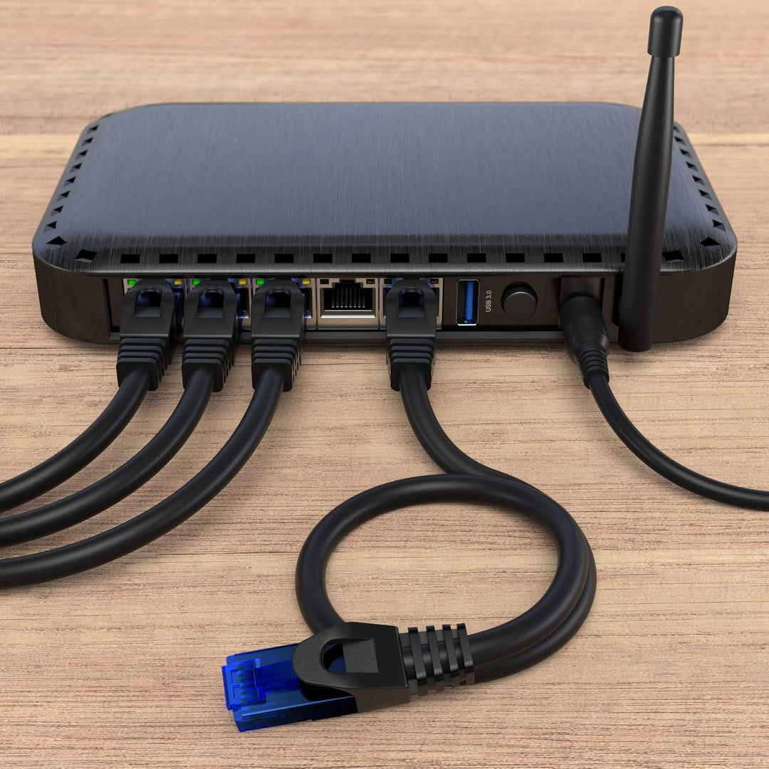 KabelDirekt – 5X 20m – Netzwerkkabel, Ethernet, LAN &amp; Patch Kabel (überträgt maximale Glasfaser Gesc