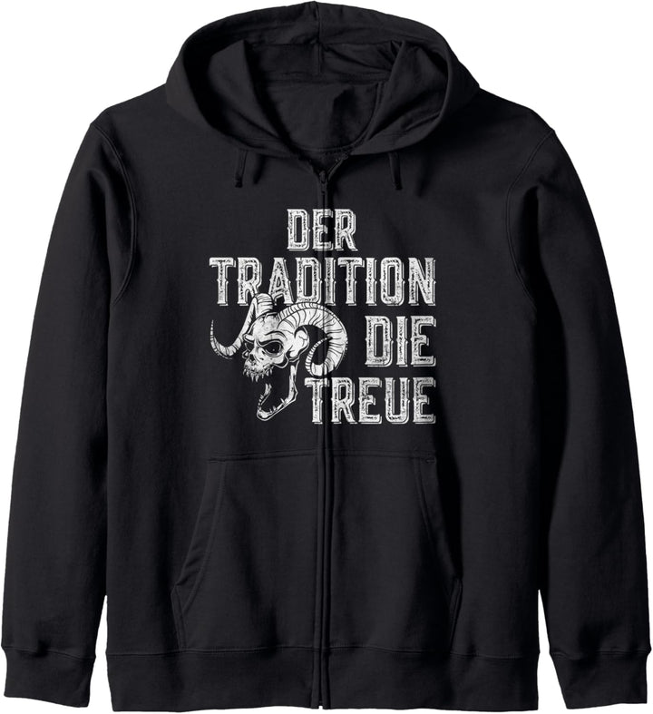 Der Tradition Die Treue, Krampus Perchten Kapuzenjacke