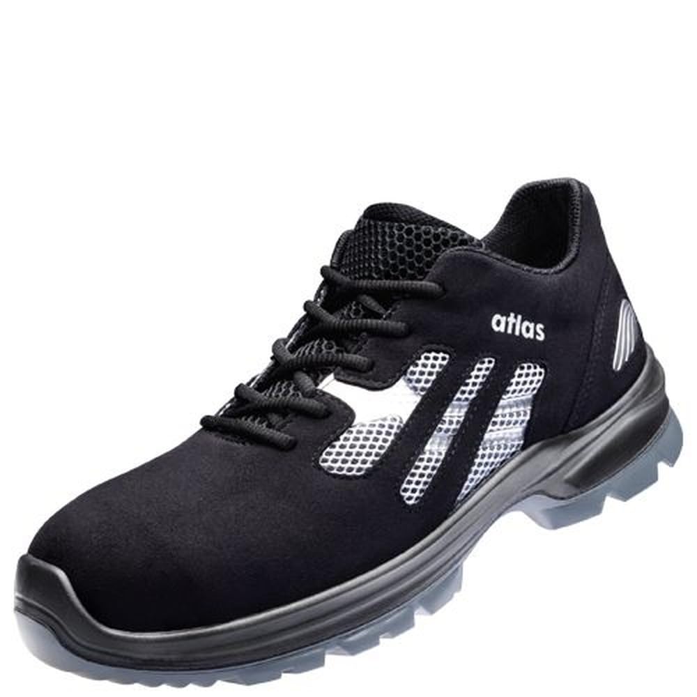 Atlas Flash 2005 | ESD S1P Arbeits-ind Sicherheitsschuhe 37 EU Schwarz Silber, 38 EU