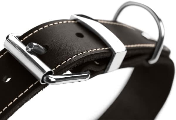 HUNTER AALBORG SPECIAL Hundehalsband, Leder, strapazierfähig, komfortabel, 60 (M-L), dunkelblau dunk