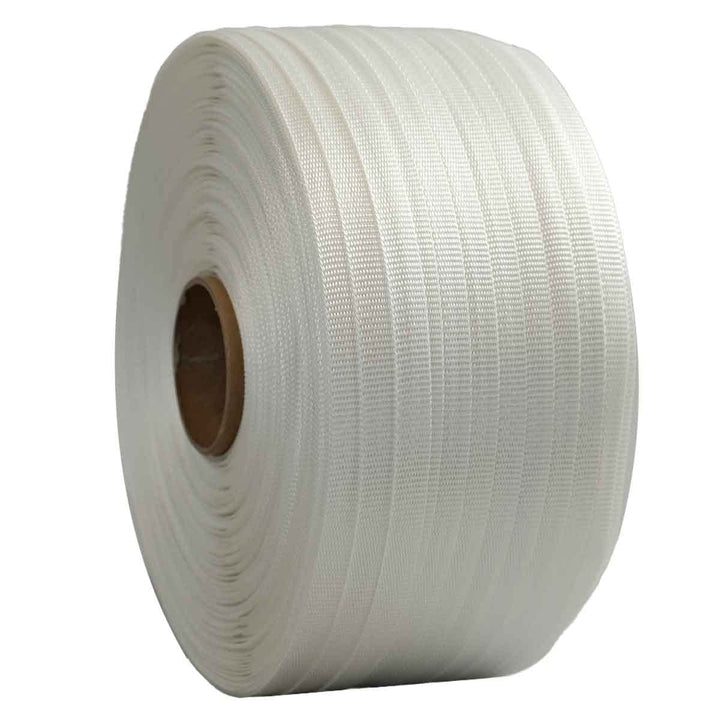 Geflochtenes Polyesterband 19 mm x 500 m - Qualität PRO TECPLAST FT - PET-Textil Umreifungsband für