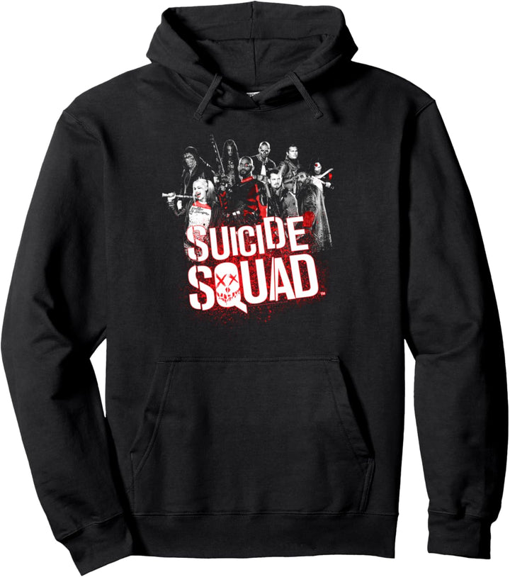 Suicide Squad Squad Splatter Black Pullover Hoodie