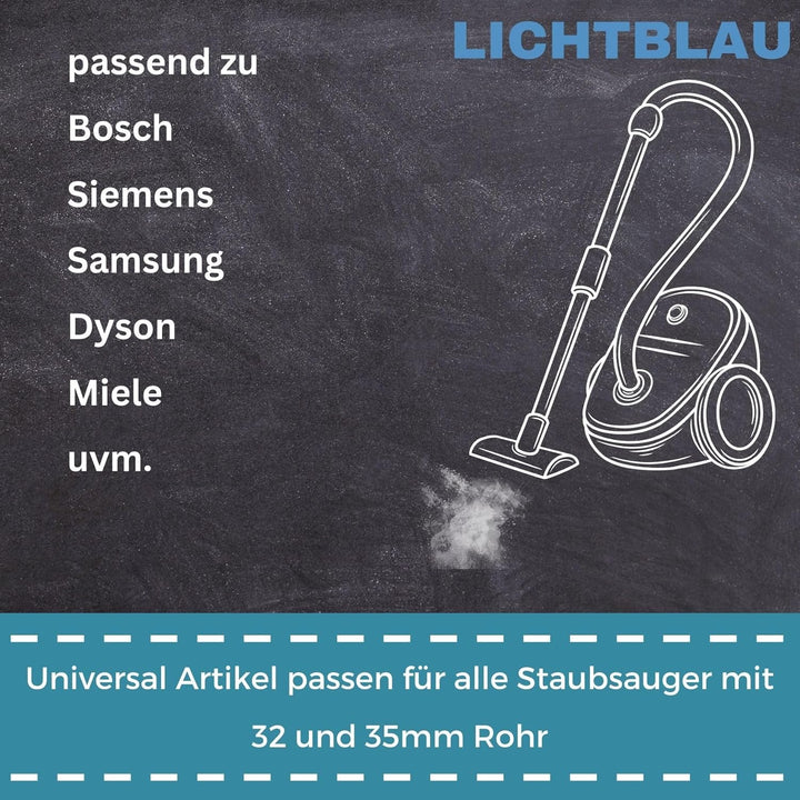 LICHTBLAU Universal Staubsaugerdüse 2976 umschaltbar I Bodendüse kompatibel mit AEG, Miele, Bosch &