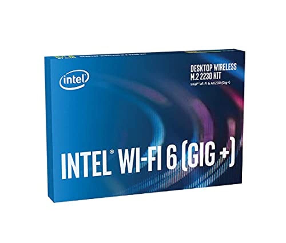 Intel Compatible Wi-Fi 6 AX200 Desktop Kit, WLAN + Bluetooth 5.2 Adapter - M.2/A-E-Key