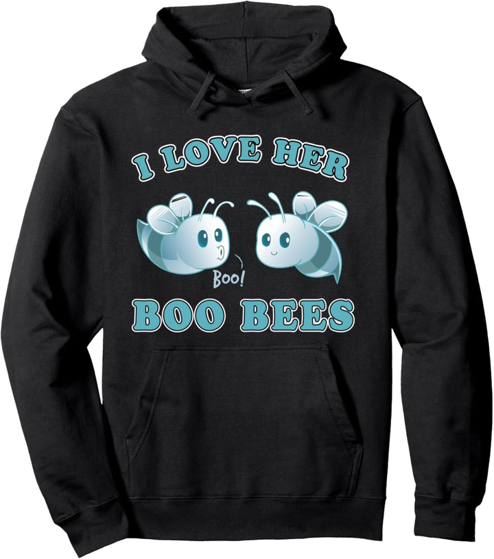 I Love Her Boo Bees Ghost Geist Boobs Brüste Biene Halloween Pullover Hoodie