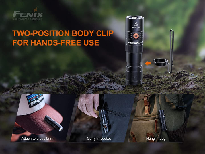 FENIX PD25R Mini-Taschenlampe, wiederaufladbar, 800 Lumen