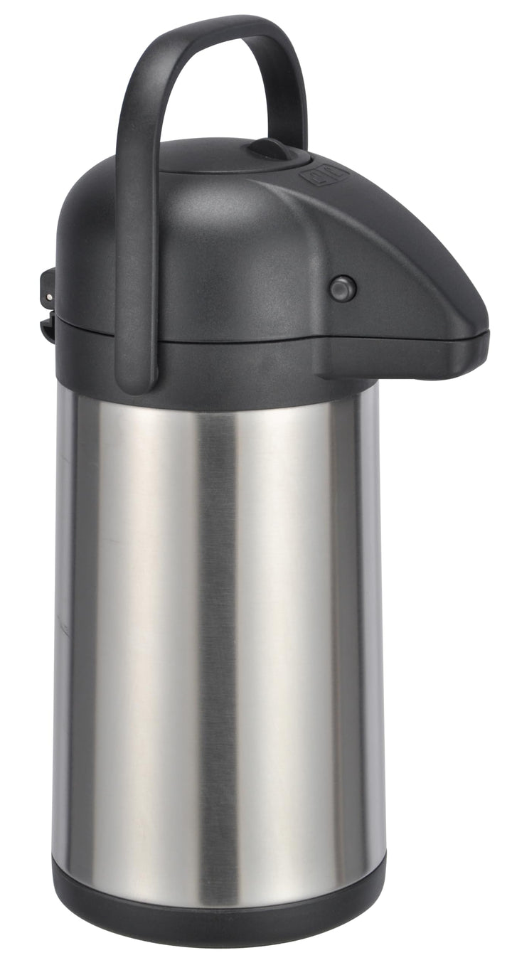 Thermoskanne 2,2 Liter Pumpkanne Kaffee Teekanne Warmhalte Airpot Isolierkanne Doppelwandig Getränke