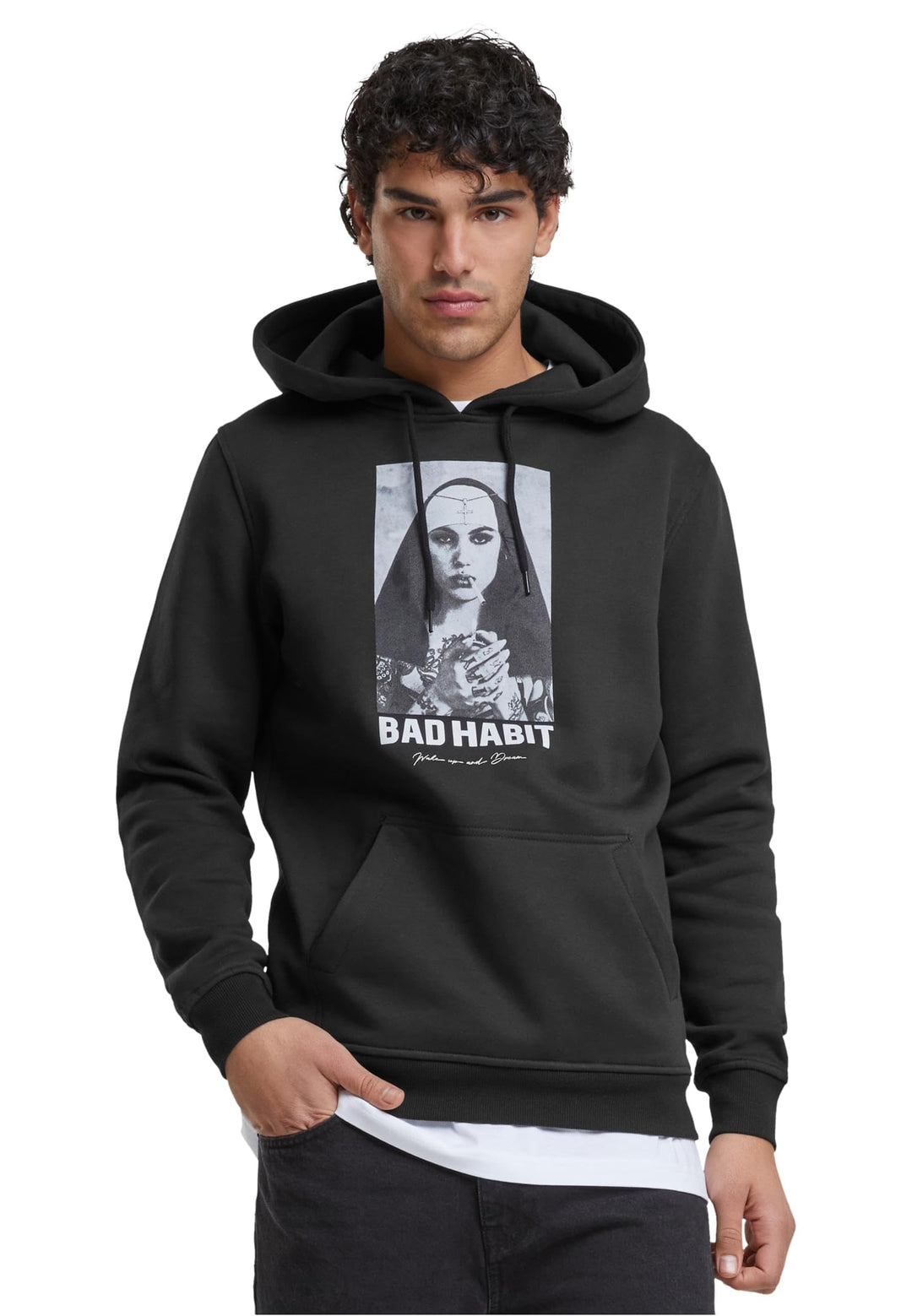Mister Tee Herren Bad Habit Hoody Hooded Sweatshirt S Schwarz, S Schwarz