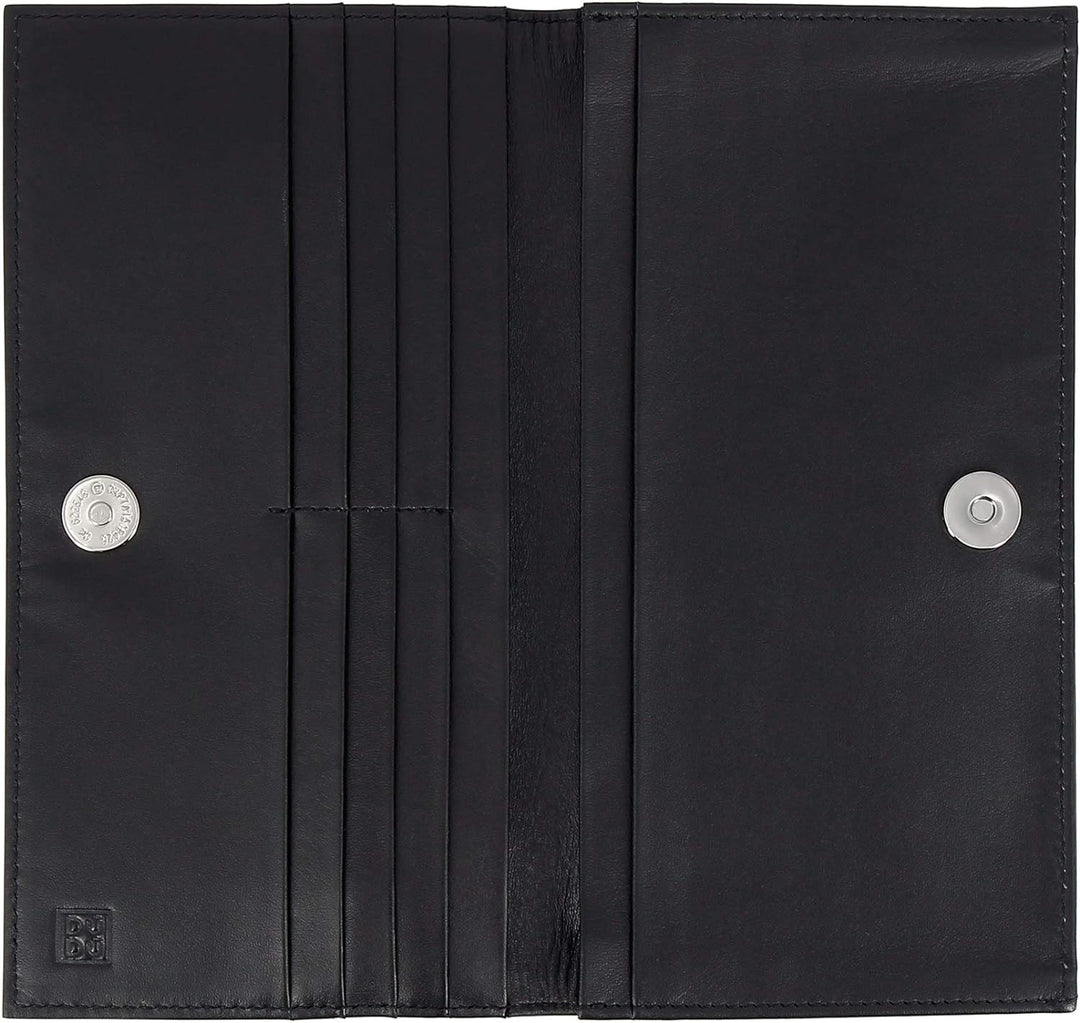 DUDU Damen Portemonnaie Elegant aus Leder schlankes Design mit Reissverschluss und Kreditkarten-Fäch