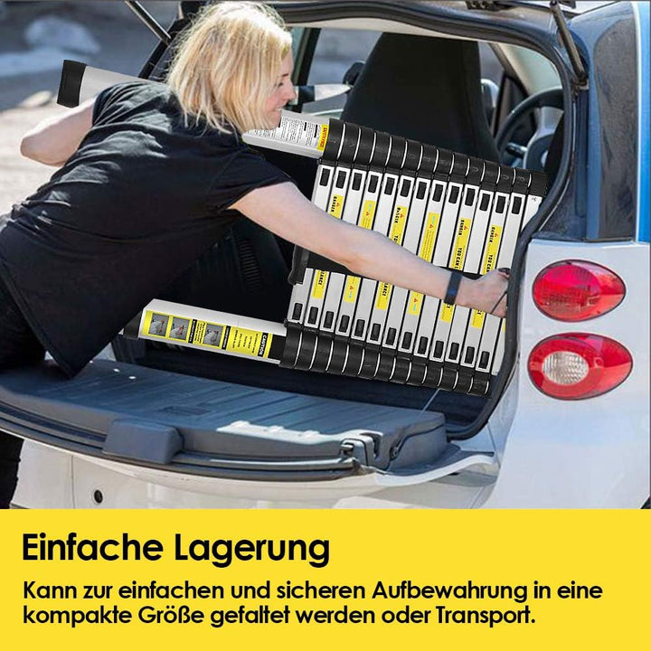 Jiubiaz 2.6M Teleskopleiter Klappleiter Aluminium, Flexibel Rutschfester Mehrzweckleiter, Teleskop A