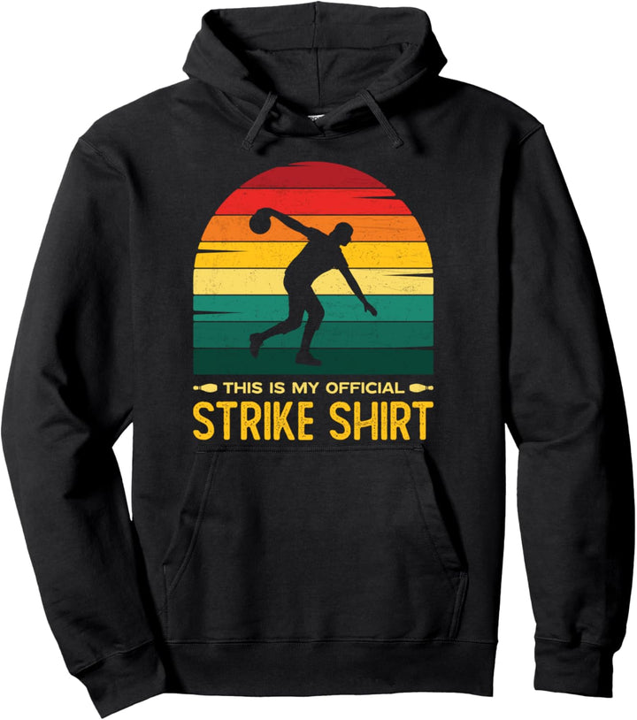 Bowling Group Bowling-Kugelnadel im Retro-Look, offizielles lustiges Pullover Hoodie