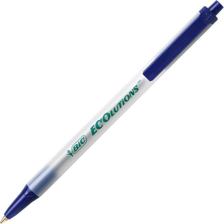 BIC Kugelschreiber Set ECOlutions Clic Stic, in Blau, Strichstärke 0,32 mm, 50er Pack, Ideal für das
