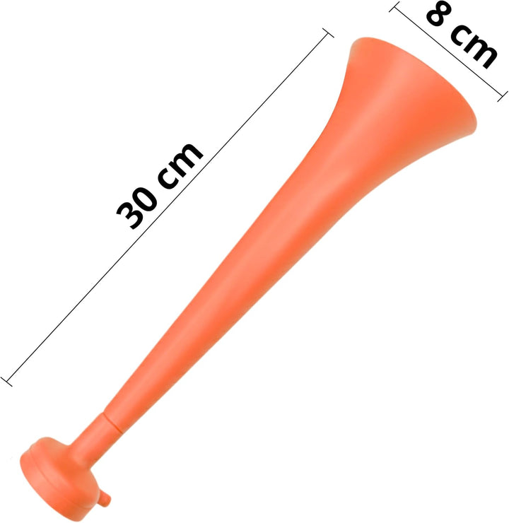 3er-Pack Vuvuzelas aus Widerstandsfähigem Kunststoff | Animationstrompeten für Fussball, Sportverans