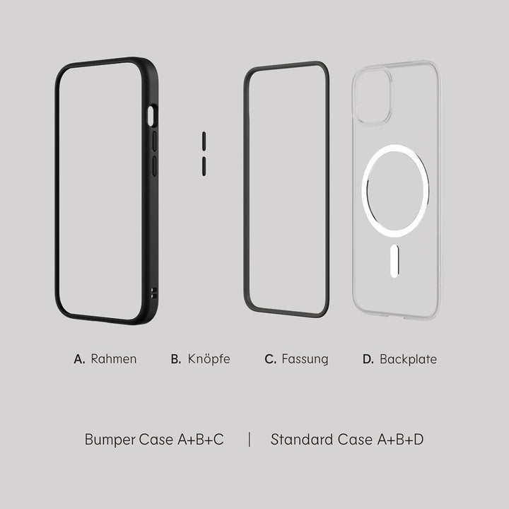 RHINOSHIELD Modulares Case kompatibel mit MagSafe für [iPhone 13] | Mod NX - Überragender Magnet, In