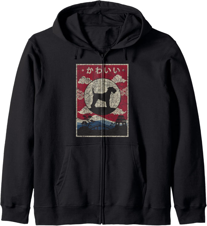 Welsh Terrier Japanisches Design Kawaii Hund Mama Papa Kapuzenjacke