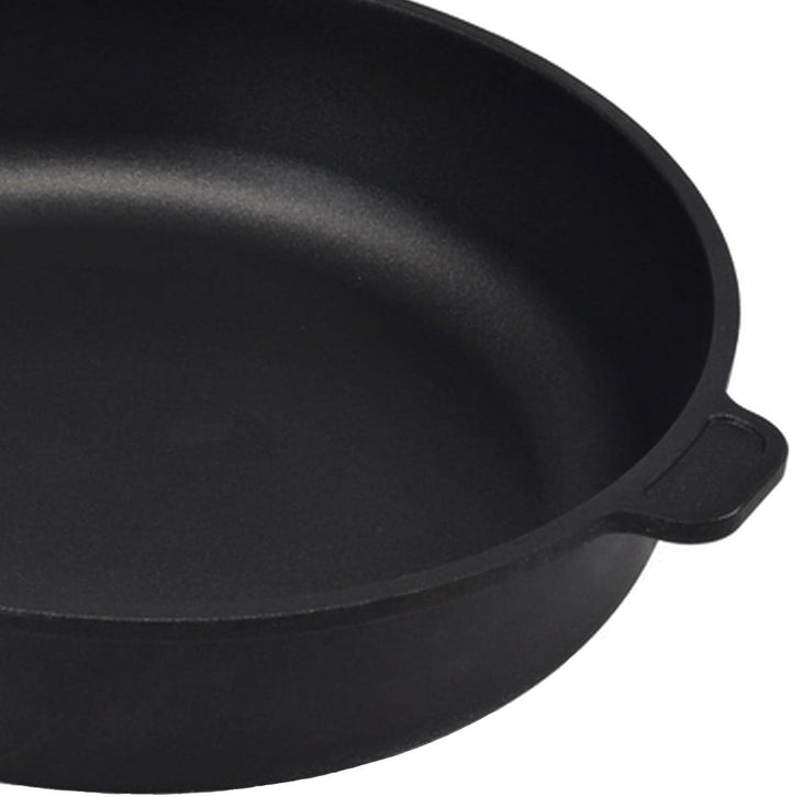 Eurolux Guss-Pfanne Induktion Set & Glas-Deckel Ø 28 cm abnehmbarer Griff - hoher Rand 7 cm - Alugus