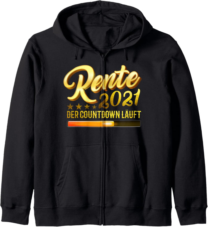Rente 2021 Countdown Rentner Geschenk Ruhestand Abschied Kapuzenjacke