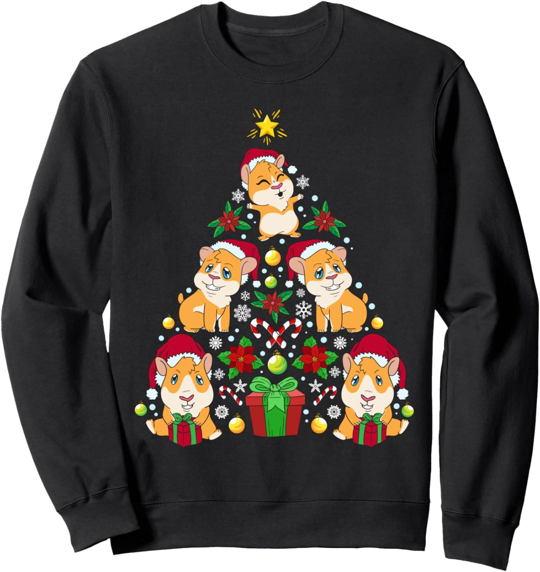 Meerschweinchen Weihnachtsbaum Weihnachten Tier Geschenk Sweatshirt