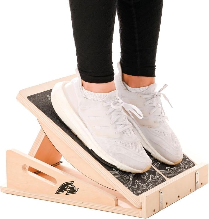 F2 Balance Board Step Board Multi Trainingsgerät Verstellbar Holz - Mobility Board Heimtraining Schr