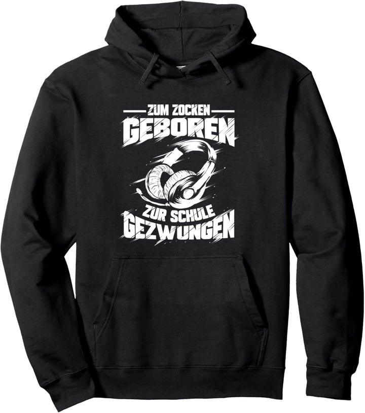 Zum Zocken Geboren Gamer Headset Gaming Geschenk Pullover Hoodie