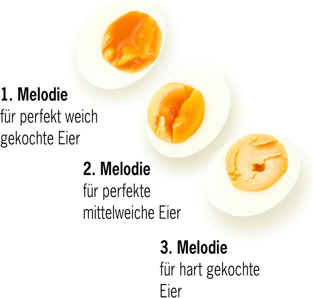 PiepEi Classic Braun - Singende Eieruhr zum Mitkochen - Eierkocher für 3 Härtegrade - Piep Ei mit 3