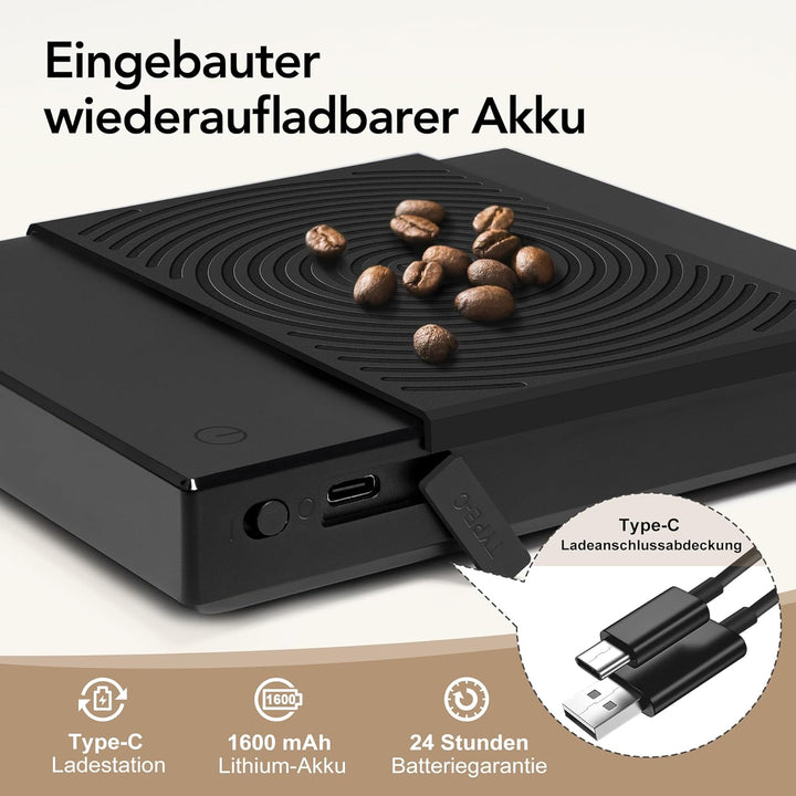 Black Mirror Basic 2, TIMEMORE Kaffeewaage mit Timer, Durchflusskontrolle, 0,1g Genauigkeit, mit aut