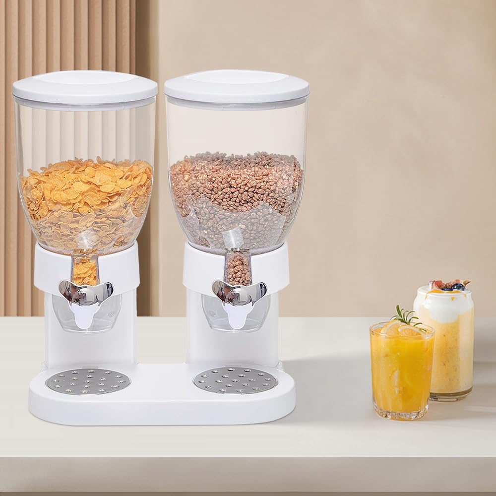 2 x 3,5 Liter Müslispender Cornflakes-Spender,Müslispender doppelt,Doppelter Haferflocken-Spender, f