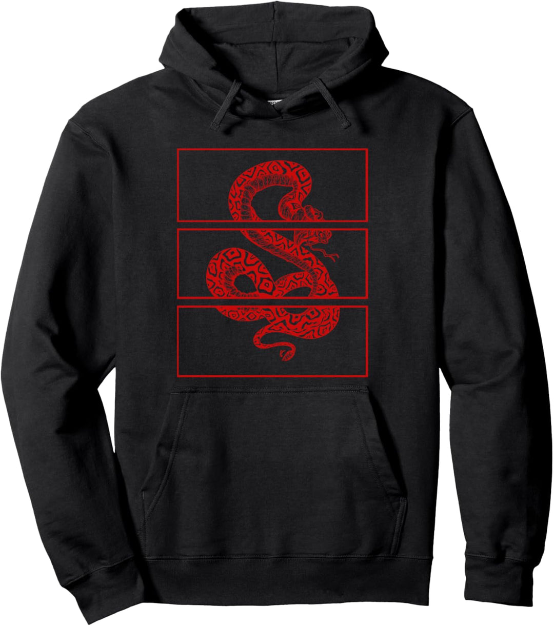 Red Snake Aesthetic Soft Grunge Goth Punk Teen Girls Clothes Pullover Hoodie