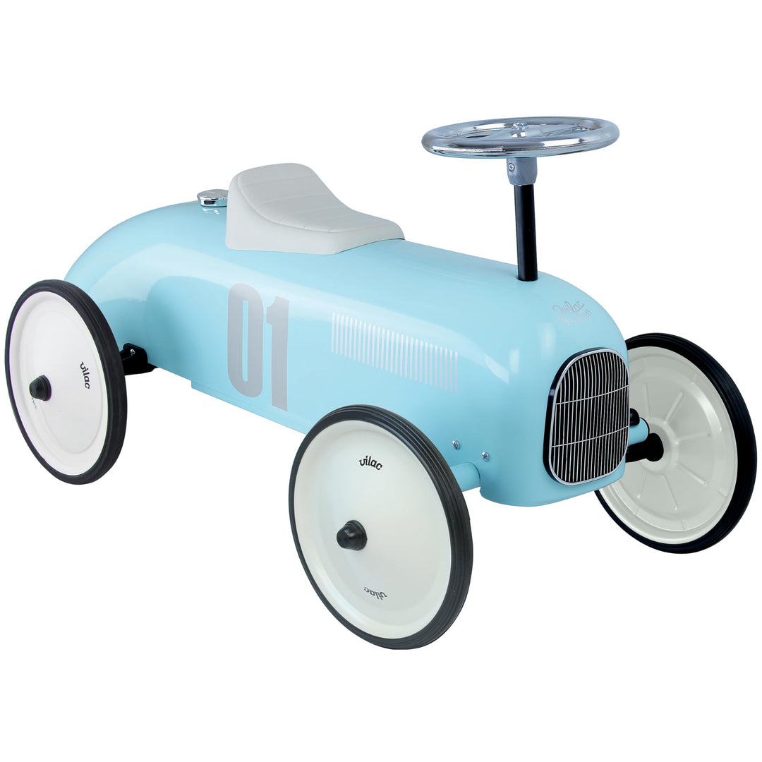 Vilac VIL1124 Autoträger Vintage in zartem Blau – ab 18 Monaten – 1124, himmelblau, Large, Himmelbla