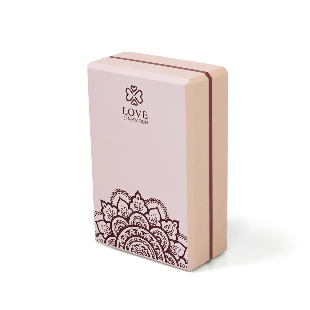 Love Generation - Yoga Block - High Density Eva - für Yoga, Fitness, Pilates und Stretching (Rosa)