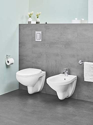 GROHE Bauedge - Bidetarmatur (Metallhebel, flexible Anschlussschläuche, energiesparend), edelstahl,