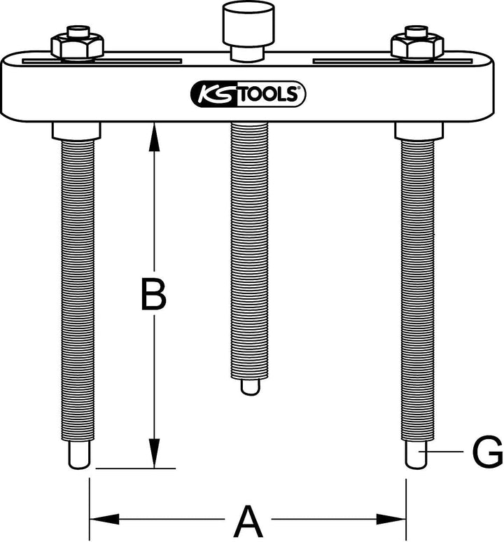 KS Tools 605.0113 Abziehvorrichtung für Trennmesser, 55-205mm