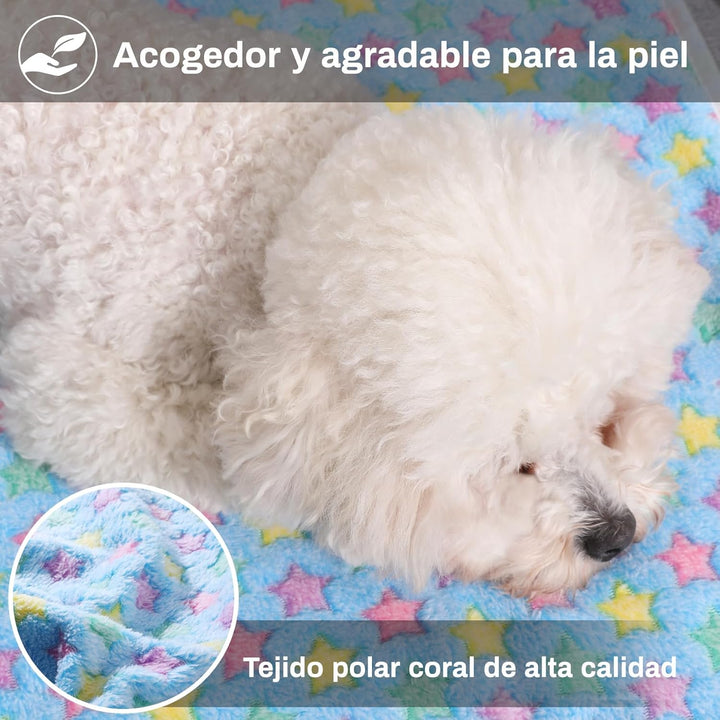 COMSLE Hundedecke Katzendecken Waschbar und Flauschig, 3 Pack Weiche Warme Fleece Haustier Decken fü