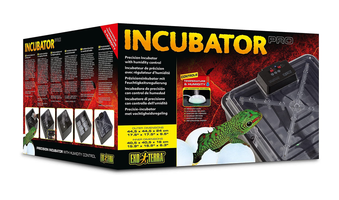 Exo Terra Inkubator Pro, Präzisionsinkubator für Reptilieneier, Inkubator mit Feuchtigkeitsregulieru