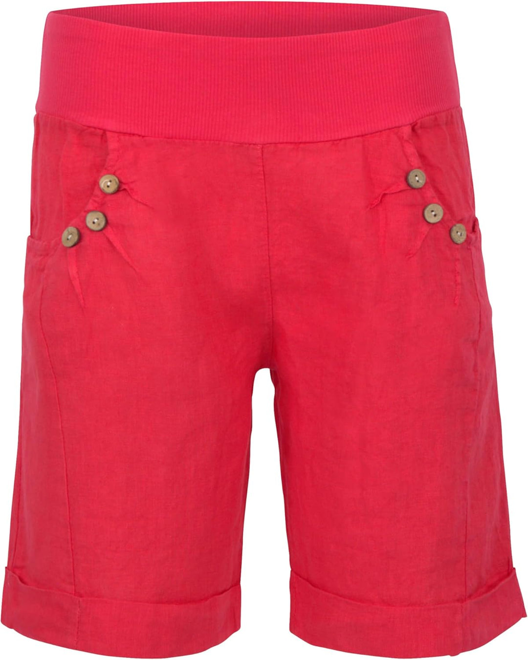 Malito Damen Bermuda aus Leinen | Shorts für den Strand | lässige Kurze Hose | Pants - Hotpants 8024