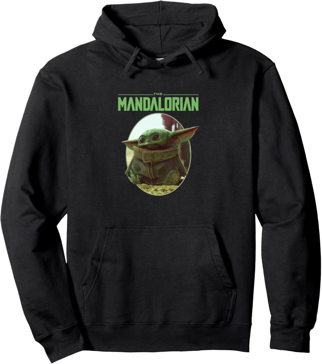 Star Wars: The Mandalorian Grogu Oval Portrait With Logo Pullover Hoodie