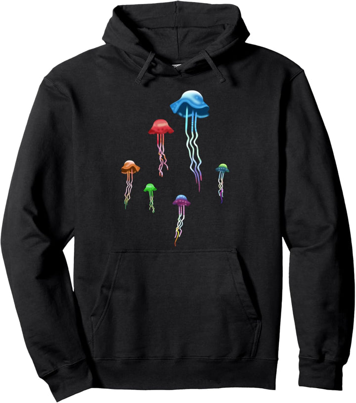 Farbige Quallen Pullover Hoodie
