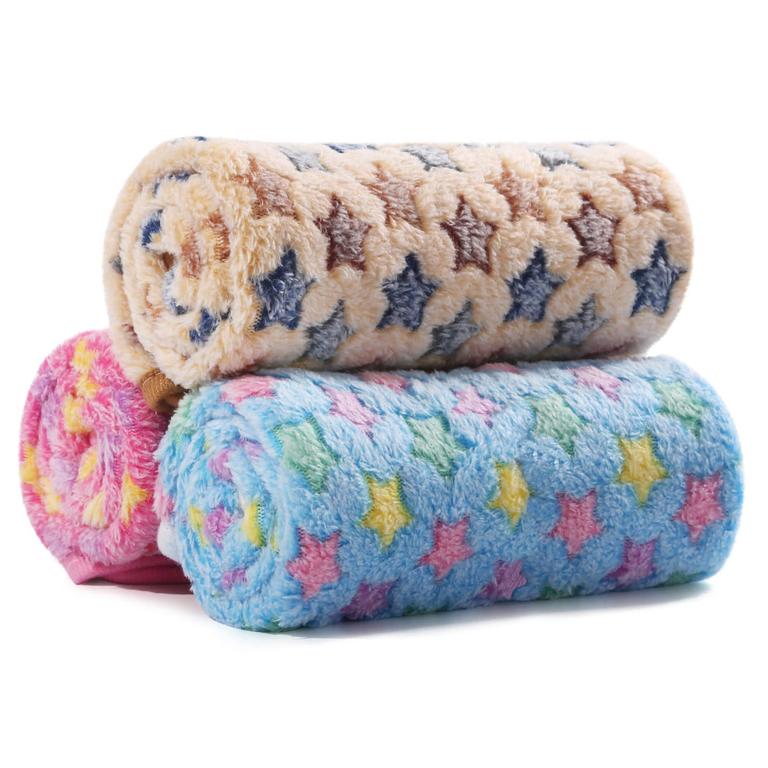 COMSLE Hundedecke Katzendecken Waschbar und Flauschig, 3 Pack Weiche Warme Fleece Haustier Decken fü