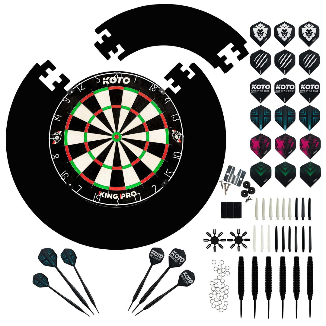 KOTO - King Pro + Surround + KOTO - Accessory Kit Steeltip 90 Stück, 2 Sets KOTO - Dartpfeile von 23