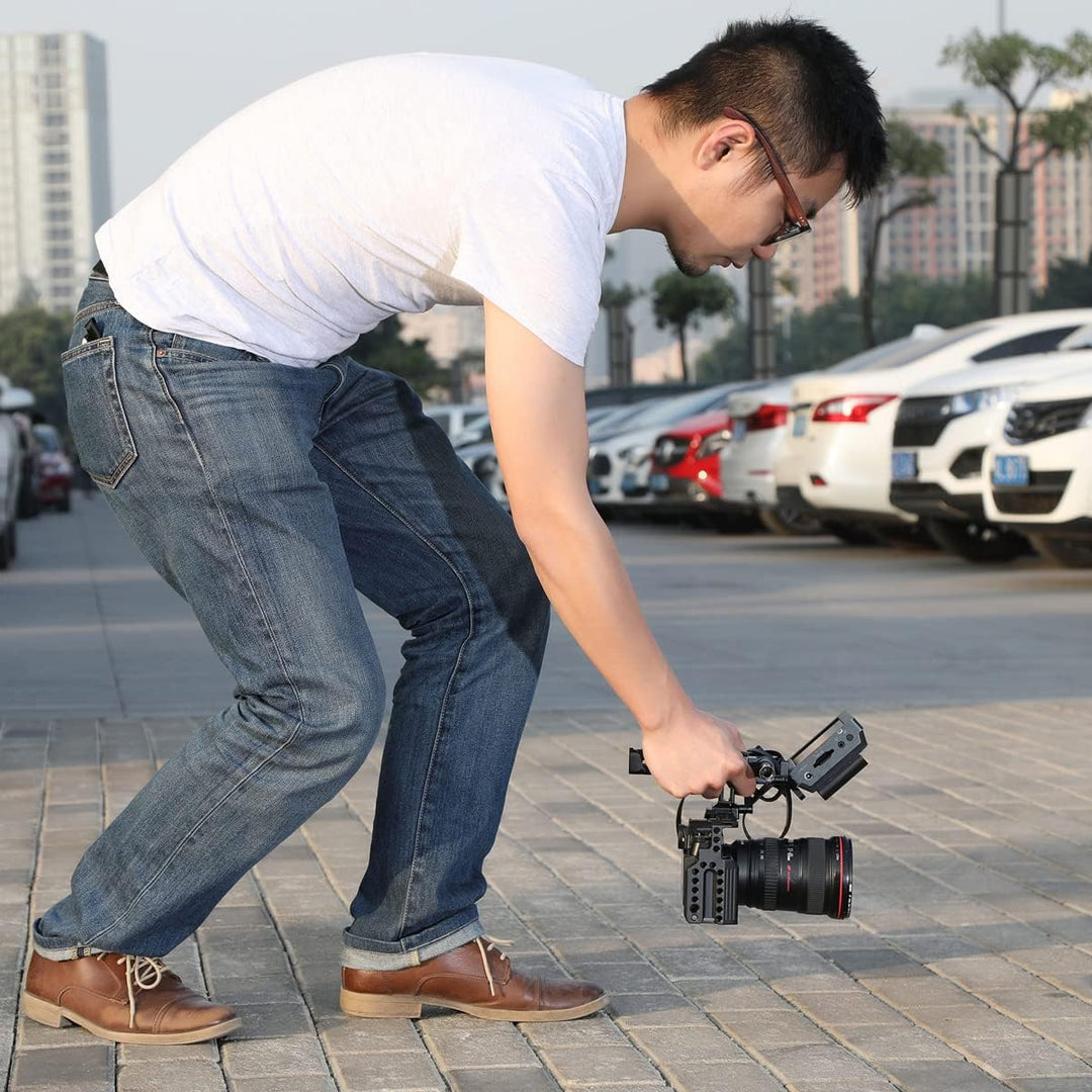 SMALLRIG NATO Top Handle Griff mit Cold Shoe für Kameras, Camcorder, Actionkameras, Kamerakäfig-1955