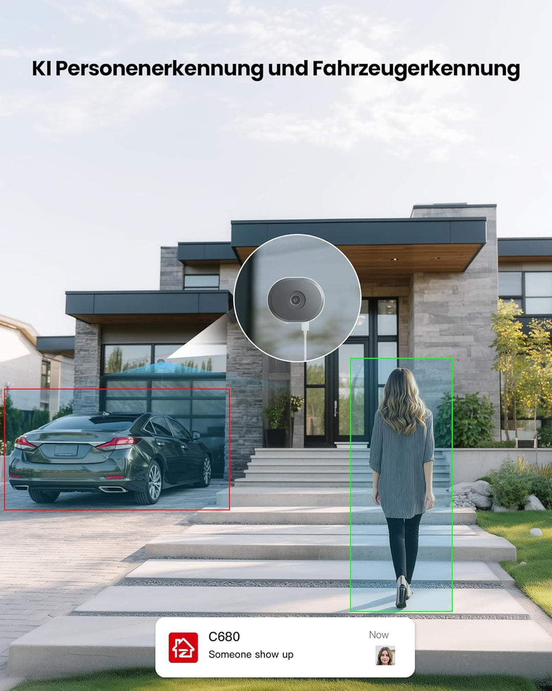 ZOSI PoE Überwachungskamera Set Aussen, 8CH 4K PoE NVR, 4X 5MP Outdoor IP Kameras mit F1.0 Grosse Bl