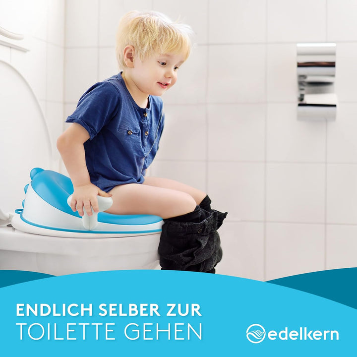 Edelkern Toilettensitz Kinder - Ergonomischer WC Sitz Kinder [bis 50kg] - Universeller Toilettenaufs