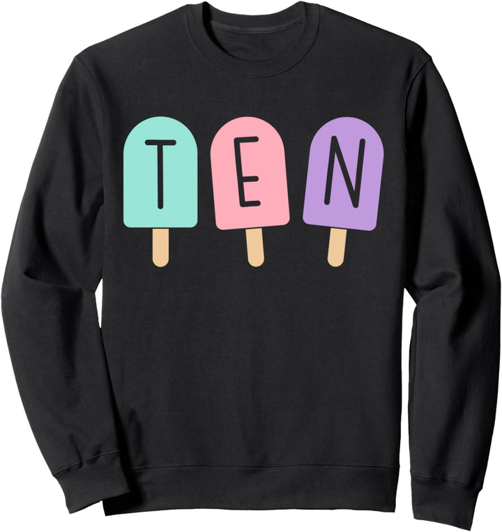 10. Geburtstag Mädchen Eisdiele Sommer Pool Beach Ten Sweatshirt