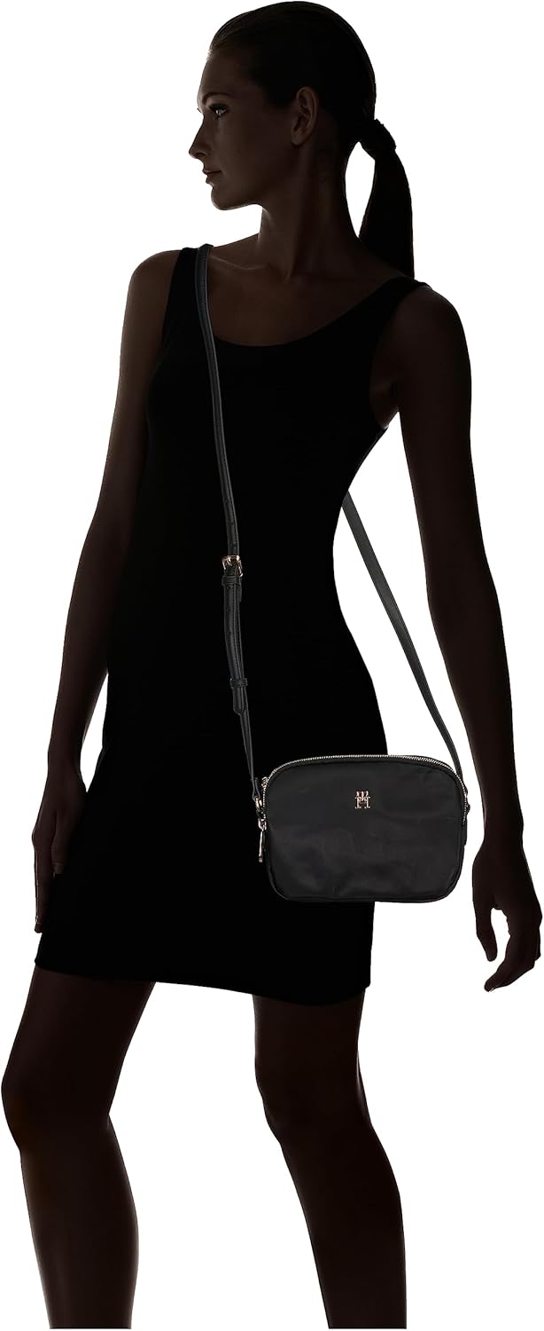 Tommy Hilfiger Damen Poppy Th Crossover Frequenzweichen Schwarz, Schwarz