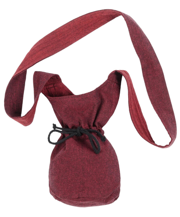 Umhänge -Tasche Klein - Baumwolle/Leinenlook Mittelalter Kleidung Rot, Rot