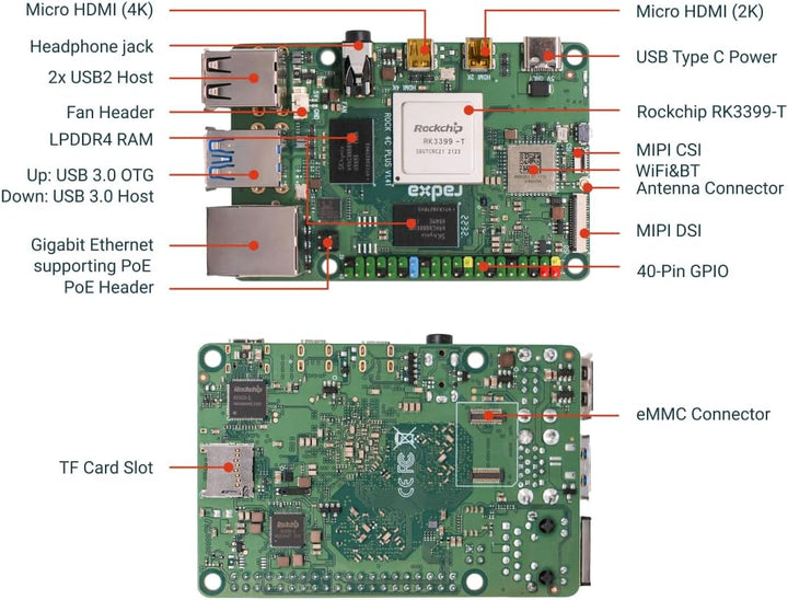 Rock 4 C+ 4GB Single Board