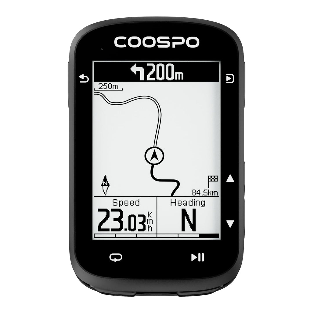 COOPSO CS500 Wireless Bicycle Computer, 2.6 Inch LCD GPS Speedometer Bicycle Navigation Wireless, Bl