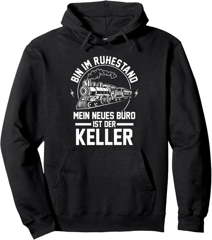 Rentner Modellbahn Ruhestand Modelleisenbahn Pullover Hoodie
