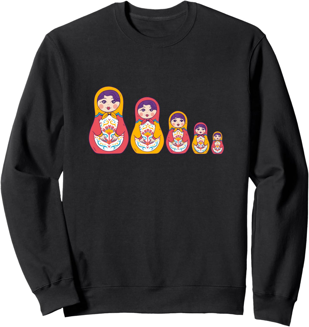 Matryoschka Holz Puppe Matrjoschka Babuschka Russland Russia Sweatshirt